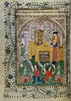 Distillation Prints: Preparation of experiments, c1477. Creator: Unknown