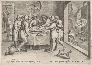 Preparation Prints: Preparation for the Passover, c. 1585. Creator: Johann Sadeler I