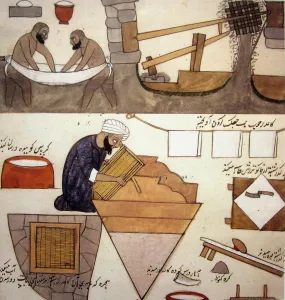 The preparation of the pulp and papermaking in the Islamic World, 19th century The preparation of the pulp and papermaking in the Islamic World, 19th century