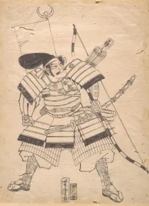 Yoshitora Utagawa Prints: Preparatory Drawing for a Warrior Print, 19th century. Creator: Utagawa Yoshitora