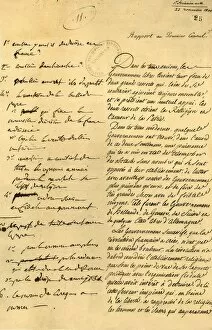 Napoleon Buonaparte Gallery: Preparatory notes for the Concordat, 22 November 1800, (1921). Creator: Unknown