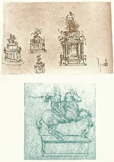 Two preparatory studies for the Sforza Monument, c1482-c1499 (1883) Two preparatory studies for the Sforza Monument, c1482-c1499 (1883)