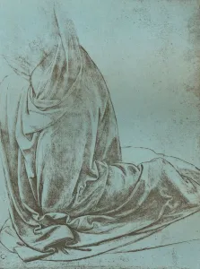 Jean Paul Prints: Preparatory study of drapery for the Angel in the `Virgin of the Rocks`