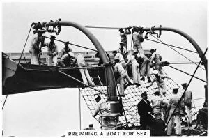 Preparing a boat for sea, 1937
