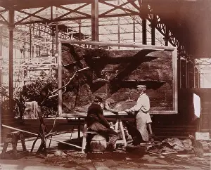 Delamotte Prints: Preparing Case for Marine Objects, Crystal Palace, Sydenham, 1852-1854