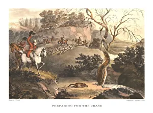 Foxhounds Collection: Preparing for the Chase, late 18th-early 19th century, (c1955). Creator: Unknown