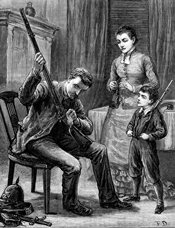 Voluntary Prints: Preparing for the Easter Monday Volunteer Review, 1880. Creator: Unknown