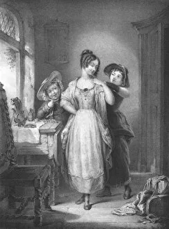 Dressing Gallery: Preparing for May Day, 1830. Artist: Thomas Fairland