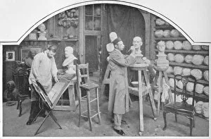Sims Collection: Preparing models at Madame Tussauds, London, c1903 (1903)
