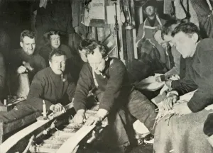 Armytage Gallery: Preparing A Sledge During the Winter, 1908, (1909)