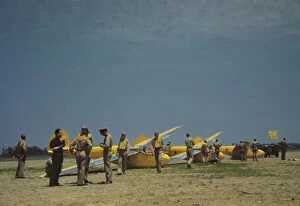 Palmer Alfred T Gallery: Preparing for take-off at the glider pilot training program, Page Field, Parris Island, S.C. 1942