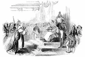 Presentation of the Address in the Reception Room, 1844. Creator: Unknown