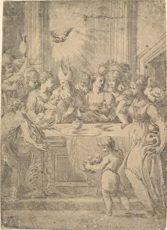 Andrea Schiavone Prints: The presentation of Christ in the temple, ca. 1543-46. Creator: Andrea Schiavone