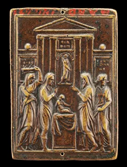 Salutation Prints: Presentation of Christ in the Temple [reverse], c. 1530s. Creator: Valerio Belli