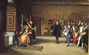 Presentation Gallery: Presentation of D. John of Austria to the Emperor Charles V at Yuste, oil of 1869
