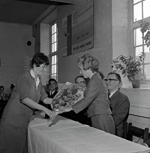 Award Collection: Presentation to a female worker at the ICI Detonator works, Denaby Main, South Yorkshire, 1962