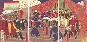 Presentation Gallery: Presentation of the Head of Saigo to the Prince Arisogawa, Oct. 16, 1877 (Meiji 10)