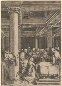 Raimondi Prints: The presentation of Jesus to Simeon in the temple, after Dürer, ca. 1500-1534