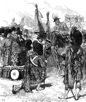 Presentation Prints: Presentation of New Colours to the 42nd Highlanders, 1871. Creator: Unknown