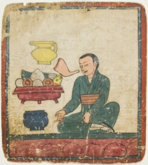 Presentation of Offerings, from a Set of Initiation Cards (Tsakali), 14th / 15th century