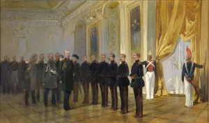 Carlo Rossi Prints: The presentation of the Siberian Cossack regiment to Emperor Nicholas I... in 1833, 1891