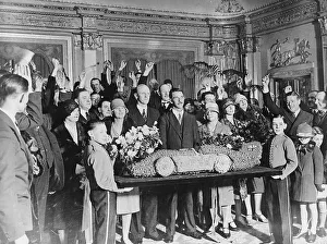 Presentation Prints: Presentation to Sir Henry Segrave after successful Land Speed Record attempt, 1929
