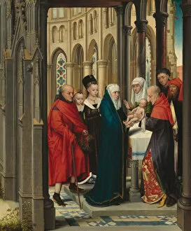 Images Dated 31st March 2021: The Presentation in the Temple, c. 1470 / 1480. Creator: Master of the Prado Adoration of