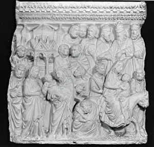 Siena Prints: Presentation in the Temple-from the Pulpit of Siena Cathedral, 1267-1268. Creator: Unknown