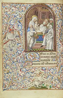 Intricately Prints: The Presentation in the Temple; Hours of Simon de Varie, 1455. Creator: Dunois Master