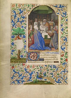 Bourdichon Jehan Prints: The Presentation in the Temple; Katherine Hours, about 1480-1485. Creator: Jean Bourdichon