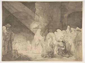 Presentation Gallery: The Presentation in the Temple: Oblong Plate. Creator: Rembrandt Harmensz van Rijn