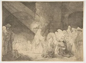 Presentation Gallery: The Presentation in the Temple: Oblong Plate. Creator: Rembrandt Harmensz van Rijn