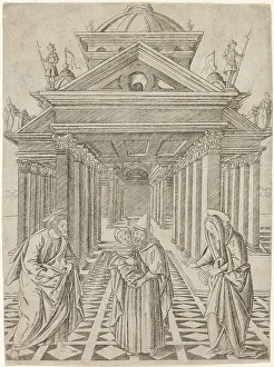 The Presentation in the Temple, plate four from the Life of the Virgin and Christ, c.1470. Creator: Francesco Rosselli