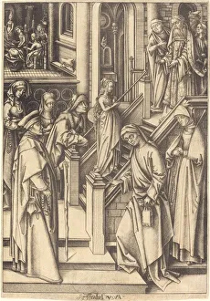 Rosary Gallery: The Presentation of the Virgin, c. 1490 / 1500. Creator: Israhel van Meckenem