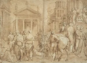 Cavaliere Darpino Prints: The presentation of the Virgin, late 16th century. Creator: Unknown