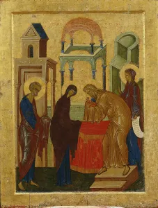 Images Dated 2nd April 2014: The Presentation of the Virgin Mary. Artist: Russian icon