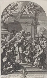 Christoph Gallery: The presentation of the Virgin in the Temple, 1670-80. Creator: Christof Lederwasch