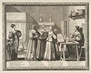 Cooking Pot Gallery: Presents Offered to the Bride (Les Présents offerts àla Mariée), ca. 1633