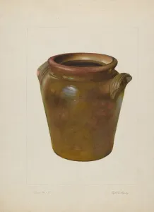 Cheney Gallery: Preserving Jar, c. 1938. Creator: Clyde L. Cheney