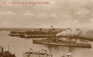 Hostility Prints: US President, Calvin Coolidges arrival in Havana for Pan American Conference, 15 Jan 1928