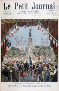 President Faure at the inauguration ceremony of a monument in Nice, 1896 President Faure at the inauguration ceremony of a monument in Nice, 1896