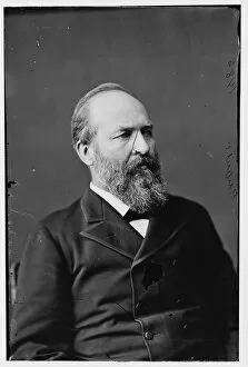 President James A. Garfield, between 1870 and 1880. Creator: Unknown