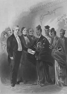 James Buchanan Collection: The President and the Japanese Embassy, c1869. Artist: Augustus Robin