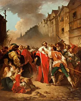 Vincent Francois Andre Prints: President Mole Confronted by Insurgents