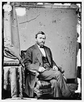 President Ulysses S. Grant, between 1860 and 1875. Creator: Unknown