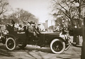 Warren Harding Prints: US President Warren G Harding returning from his inauguration