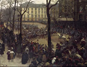 8th Arrondissement Prints: President Wilson's Escort, Place Saint-Augustin