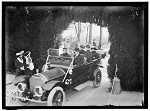 First Lady Prints: President Woodrow Wilson and wife Ellen Axson Wilson leaving the White