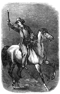 Torchlight Prints: Presidential electioneering in New York - a street scene, 1864. Creator: Unknown