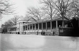 Presidential Campaign Prints: Presidential review stand, White House, 1913. Creator: Bain News Service